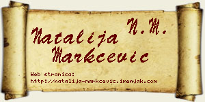 Natalija Markčević vizit kartica